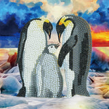 Crystal Art Card Kit: Penguin Family