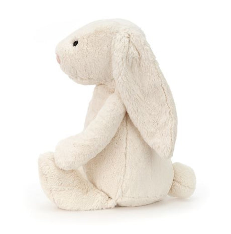 Bashful Cream Bunny Really Big plush stuffed animal sitting upright with soft cream-colored fur and long floppy ears, perfect as a cozy toddler toy or gift.