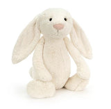 Bashful Cream Bunny Really Big is a soft, cream-colored plush bunny with long floppy ears, perfect as a cuddly stuffed animal for children and toddler toys.