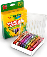 Crayola triangular crayons set with packaging on a white background