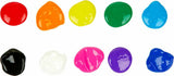 Set of colorful Washable Kids Paint - sample dabs on a white background
