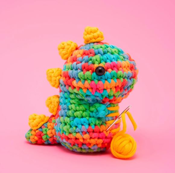 Rainbow Dinosaur Crochet Kit