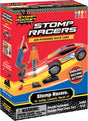 Box of Stomp Racers air-powered race cars with red and black design