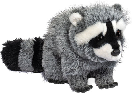 Plush Roz Raccoon, Dlux toy on a white background