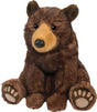 Plush Abbott Grizzly Bear, Dlux toy on a white background