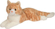 Plush Mango Orange Cat toy with orange and white fur on a white background