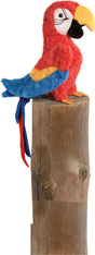 Plush Gabby Red Parrot on white background