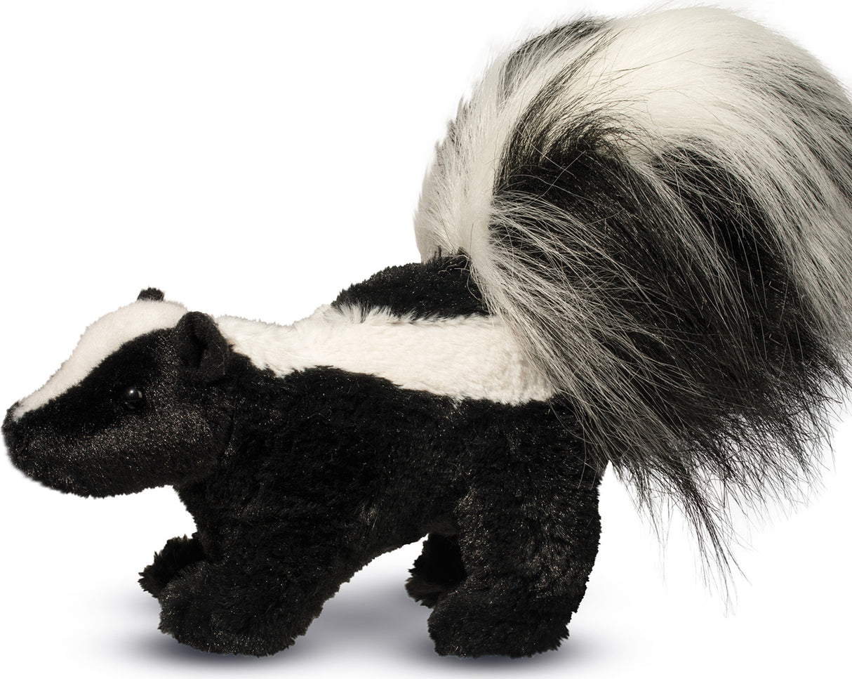 Plush Striper Skunk on a white background