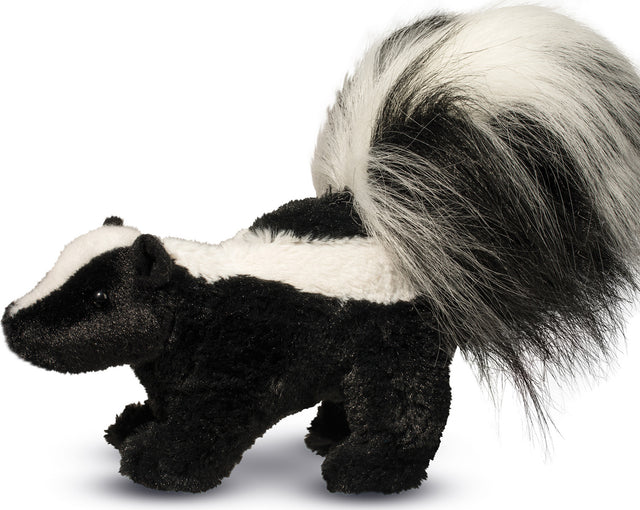 Plush Striper Skunk on a white background