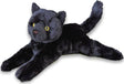 Plush Tug Black Cat on a white background