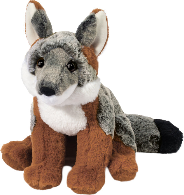 Plush Frankie Grey Fox Soft on a white background