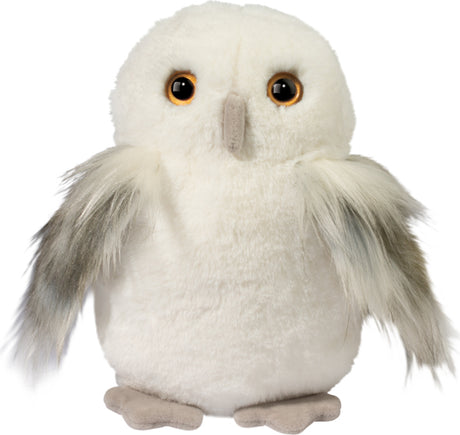 Plush Orie White Owl Soft on a white background