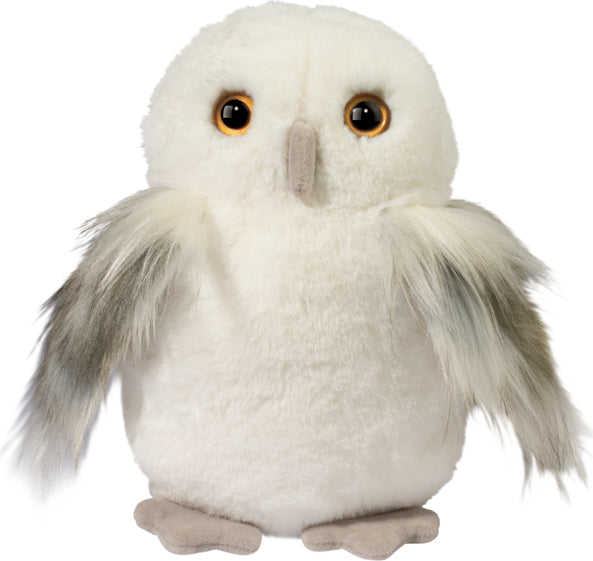 Plush Orie White Owl Soft on a white background