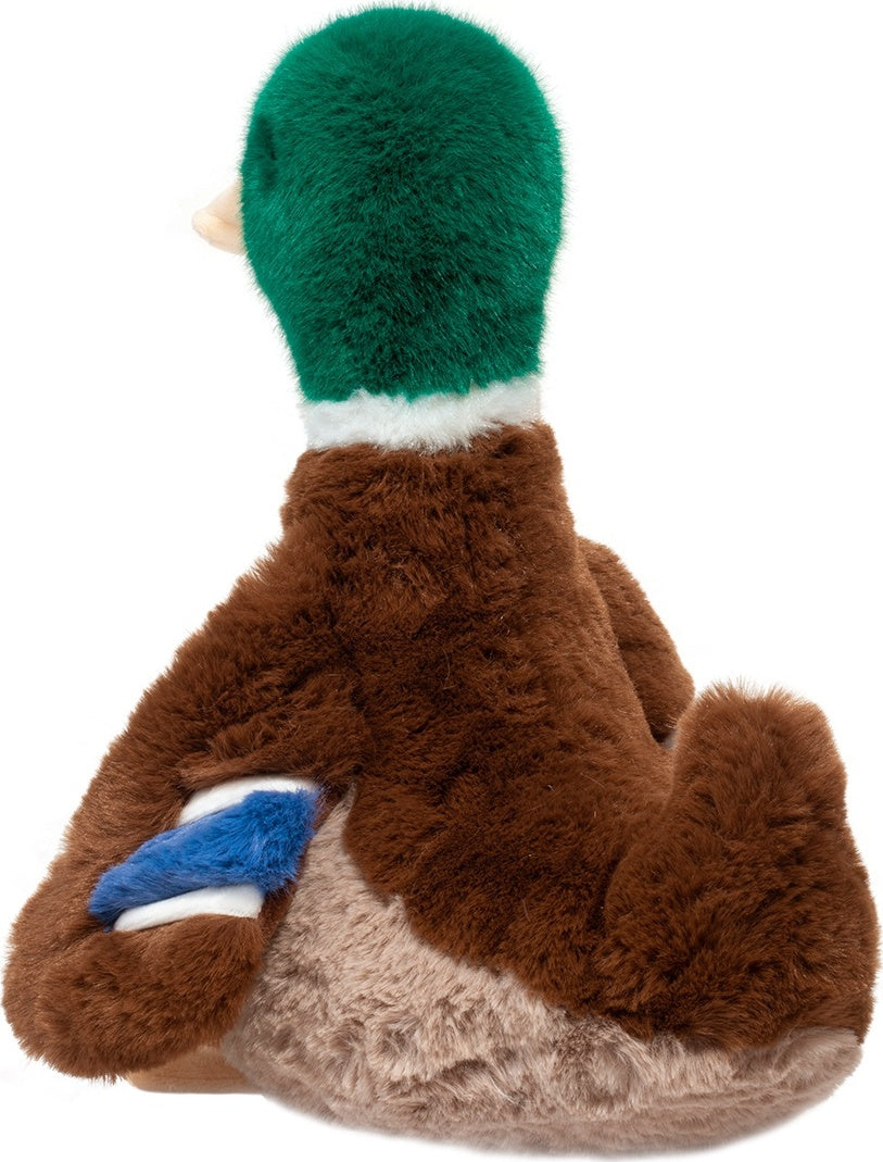 Plush Desie Soft Mallard Duck on a white background