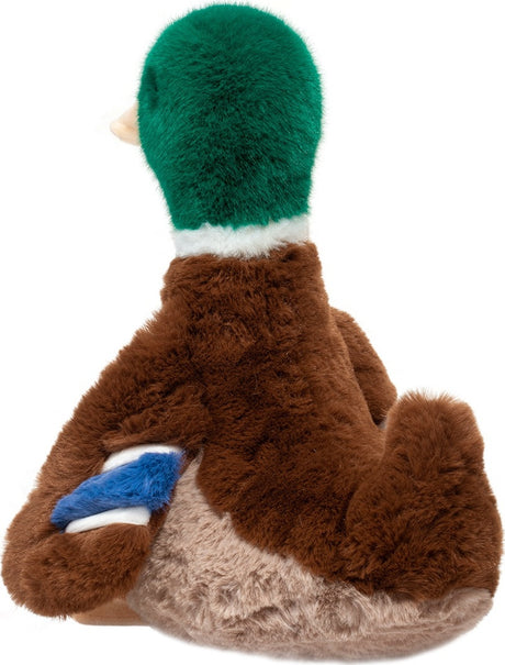 Plush Desie Soft Mallard Duck on a white background