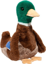 Plush Desie Soft Mallard Duck on a white background