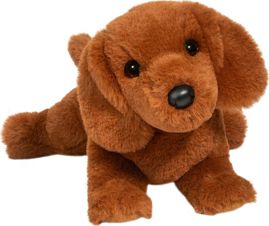 Plush Delanie Soft Dachshund on a white background
