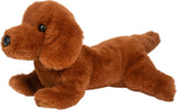 Plush Delanie Soft Dachshund on a white background