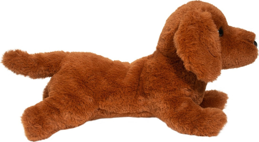 Plush Delanie Soft Dachshund on a white background