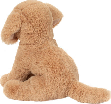 Plush Goldie Soft Golden Retriever on a white background