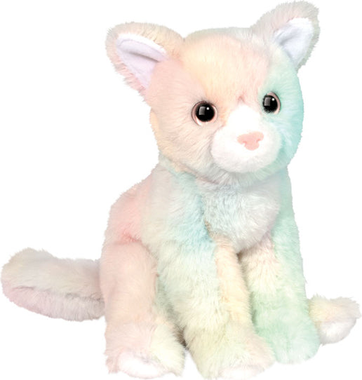 Pastel-colored plush Pixie Rainbow Cat Mini Soft toy on a white background