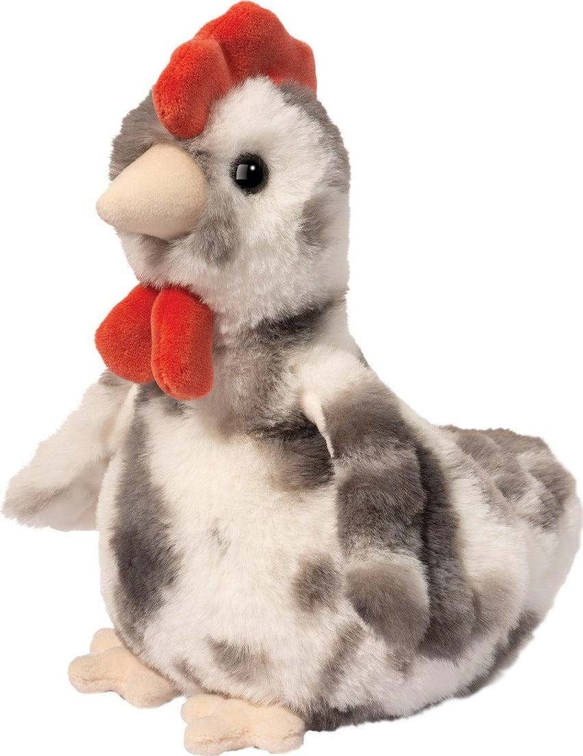 Plush Rockie Spotted Rooster Mini Soft on a white background
