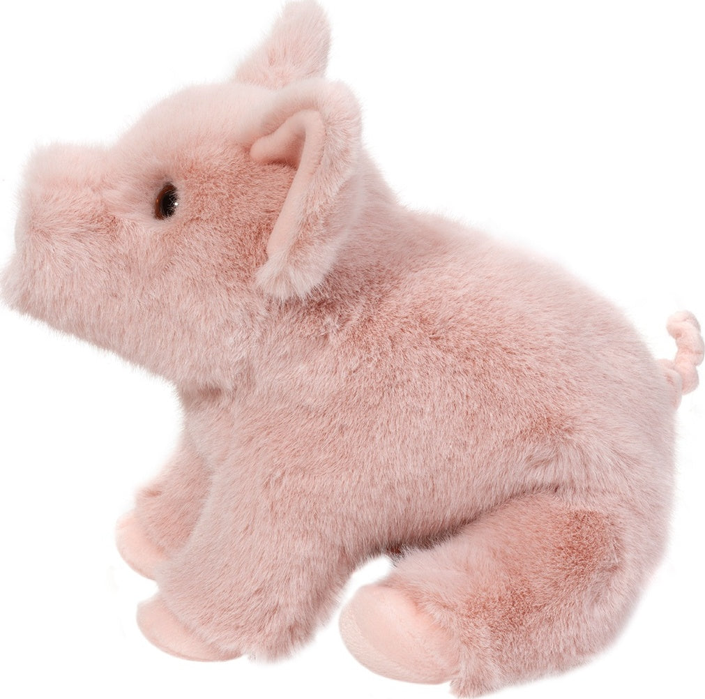 Plush Super Pinkie Soft Pig on a white background
