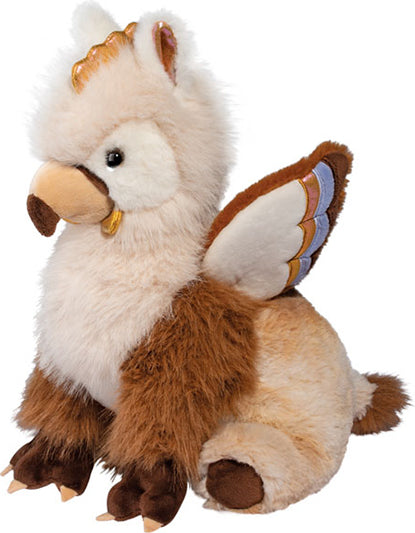 Plush toy Glorie Gryphon Super Soft with brown and beige colors on a white background