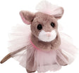 Plush Tippy Toe Mouse with Tutu on white background