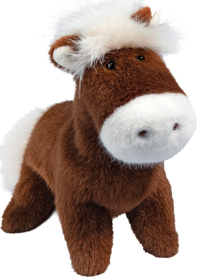 Plush Jorge Chestnut Horse Muzzle on a white background