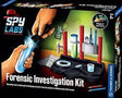Spy Labs Forensic Investigation Kit packaging with hands holding tools and a tray of items.