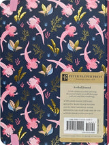 Journal with axolotl design on a navy background