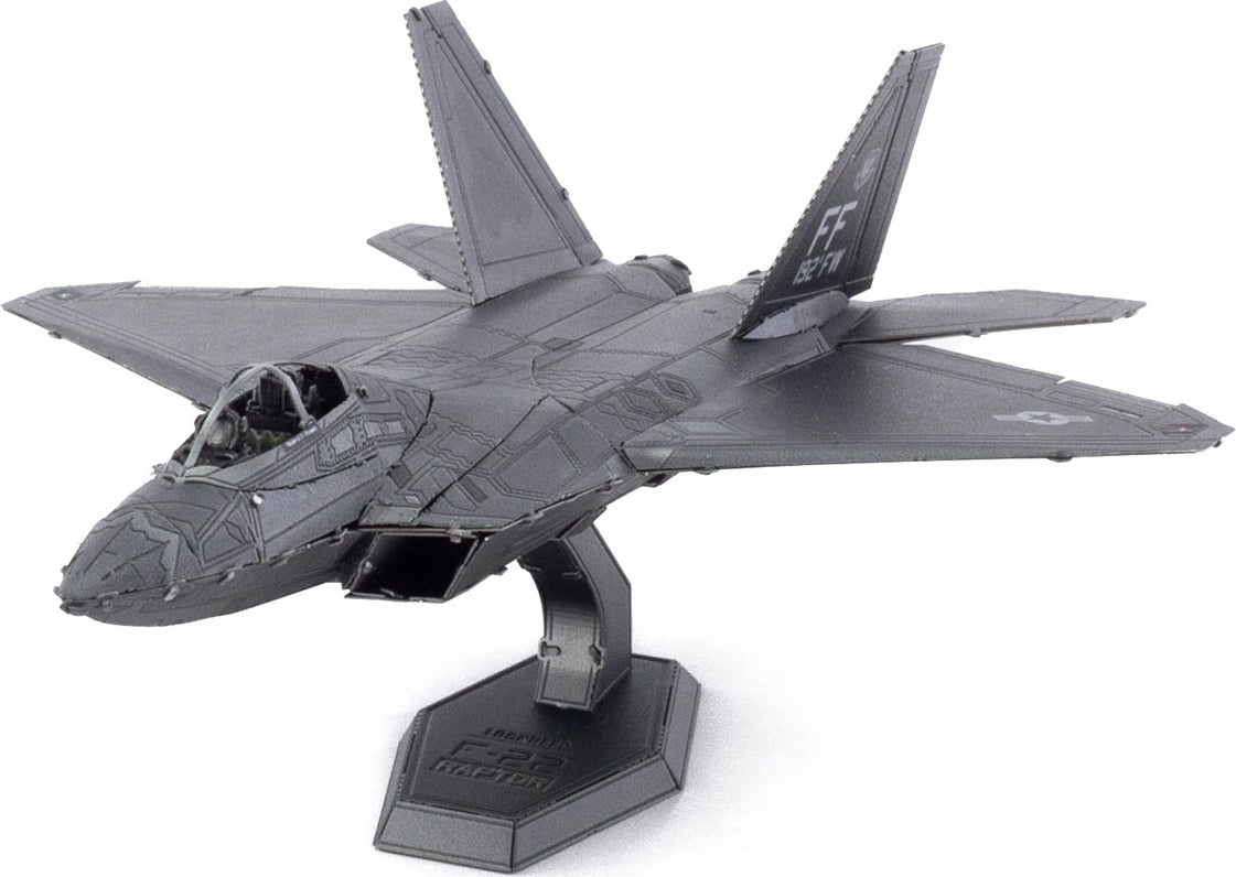 Metal model of a F-22 Raptor aircraft