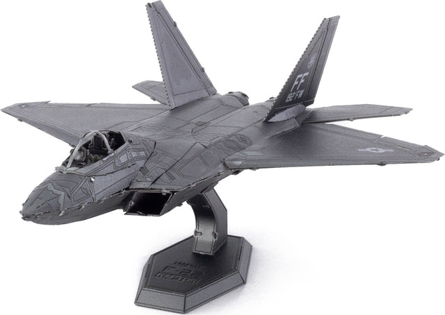 Metal model of a F-22 Raptor aircraft