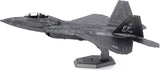 Metal model of a F-22 Raptor aircraft