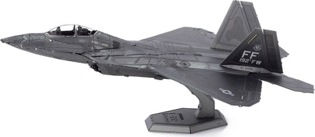 Metal model of a F-22 Raptor aircraft