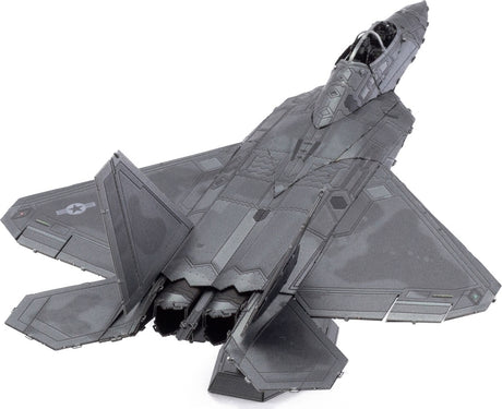 Metal model of a F-22 Raptor aircraft