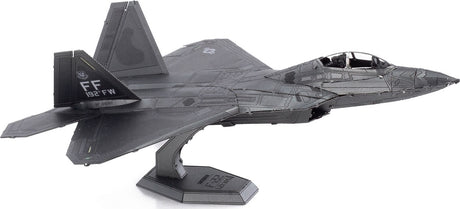 Metal model of a F-22 Raptor aircraft