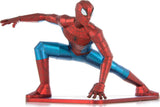 Metal model of Spider-Man on a white background