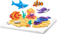 Colorful Hey Clay - Ocean Creatures on a white surface