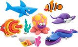 Colorful Hey Clay - Ocean Creatures on a white background