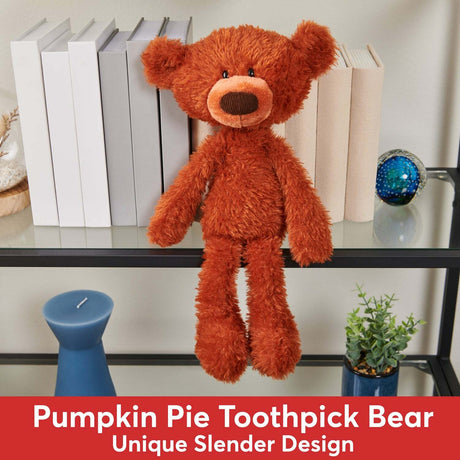 Orange Pumpkin Pie Toothpick Bear, 15 In books and decor items