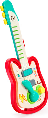 Toy Rainbow Rock Guitar (Pixelz) with colorful design on a white background