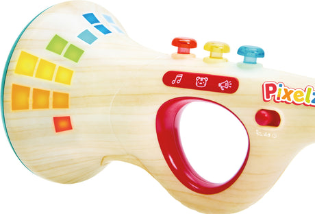 Toy Musical Maestro Trumpet (Pixelz) with colorful buttons and 'Pixel' branding on a white background
