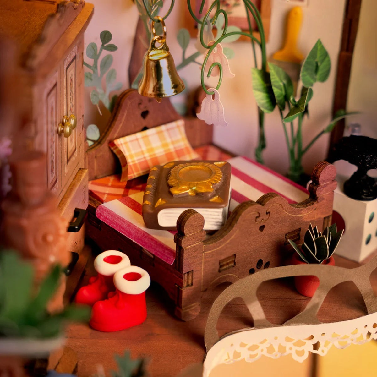 Fairytale Tree House DIY Miniature House with furniture and decorative items in a cozy setting