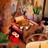 Fairytale Tree House DIY Miniature House with furniture and decorative items in a cozy setting