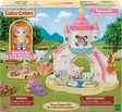 Calico Critters Nursery Sandbox and Pool playset with castle and figures on a grassy background