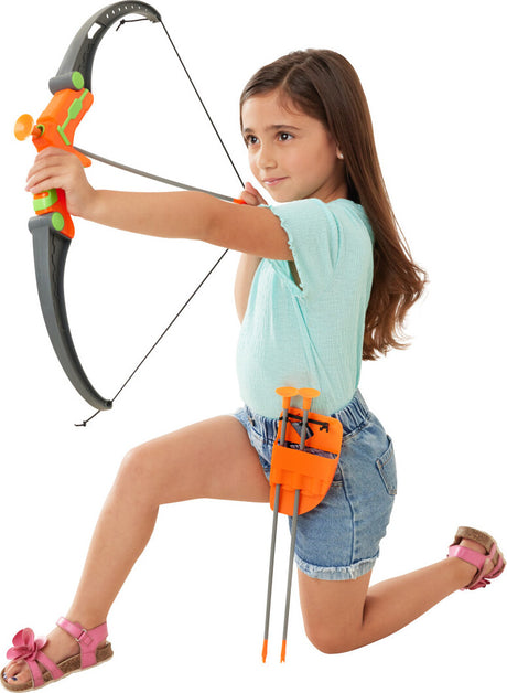 Child playing with a Target Master Archery Set