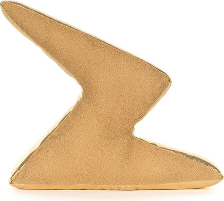 A gold Amuseables Zapperty Lightning Bolt plush with a textured metallic finish, shown on a plain white background.