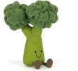Plush toy Amuseables Broccoli with a smiling face on a white background